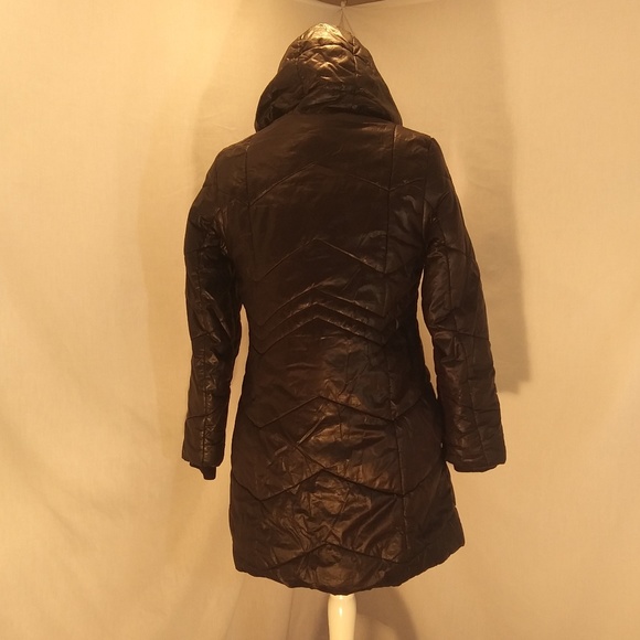 ZeroXposur Long Black Hooded Puffer Coat - Picture 6 of 7